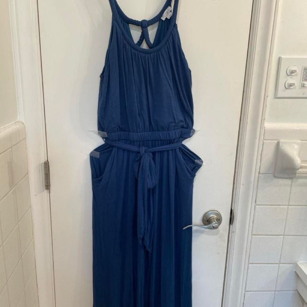 Loft Women's Blue and Navy Jumpsuit